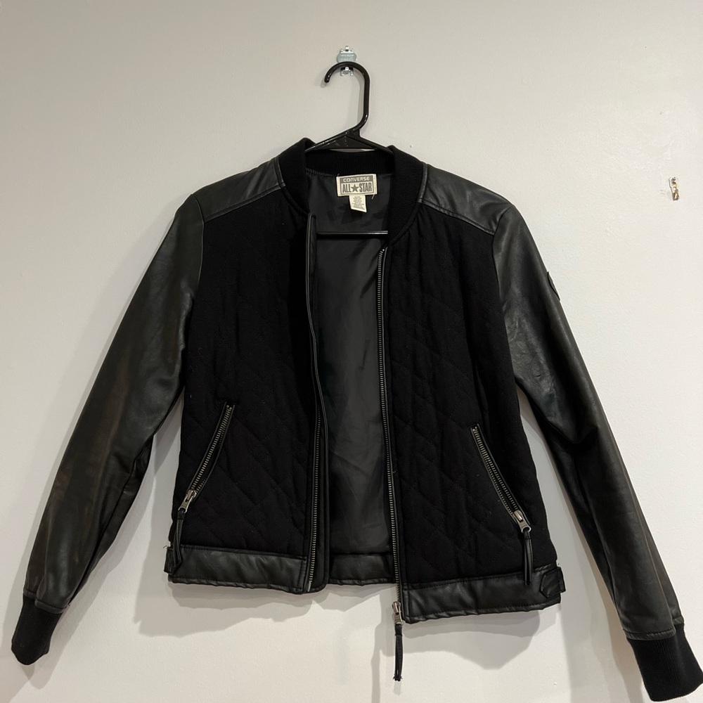 Converse | Women’s leather jacket | Black | US XXS